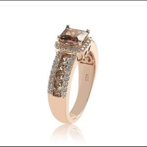 14k Rose gold plated Sterling Silver Ring